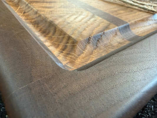 White Oak/ Walnut Border End Grain Block
