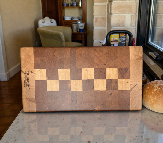 Cherry & Maple End Grain Kitchen Board - Smokin' Somethin' Supply