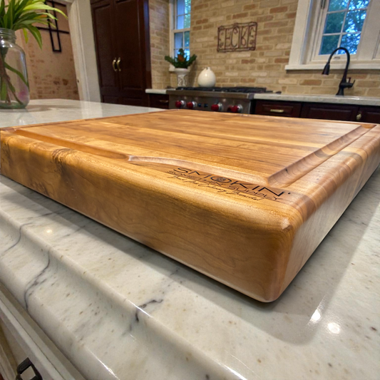 Large Cherry, Walnut or Maple Edge Grain Block - Smokin' Somethin' Supply
