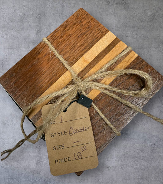 Mixed Hardwood Coasters (Set Of 4)