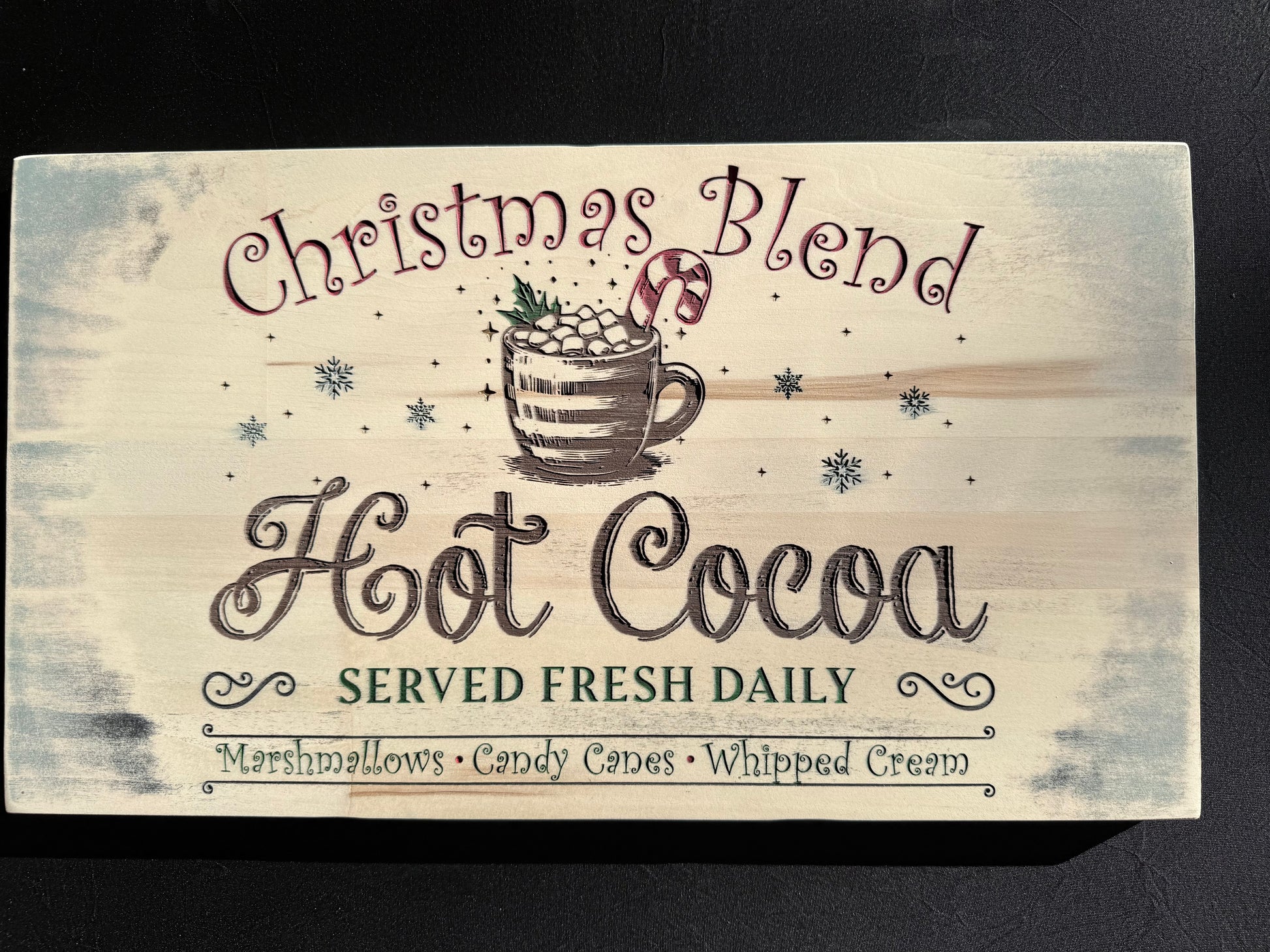 Laser Engraved Vintage Christmas Signs - Smokin' Somethin' Supply