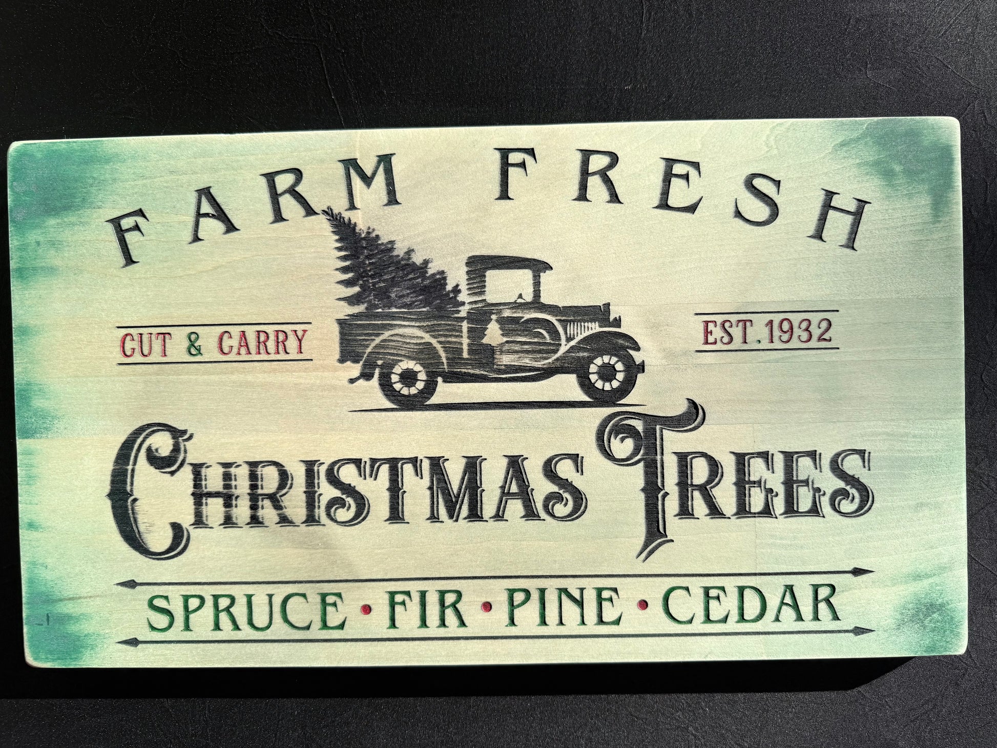 Laser Engraved Vintage Christmas Signs - Smokin' Somethin' Supply