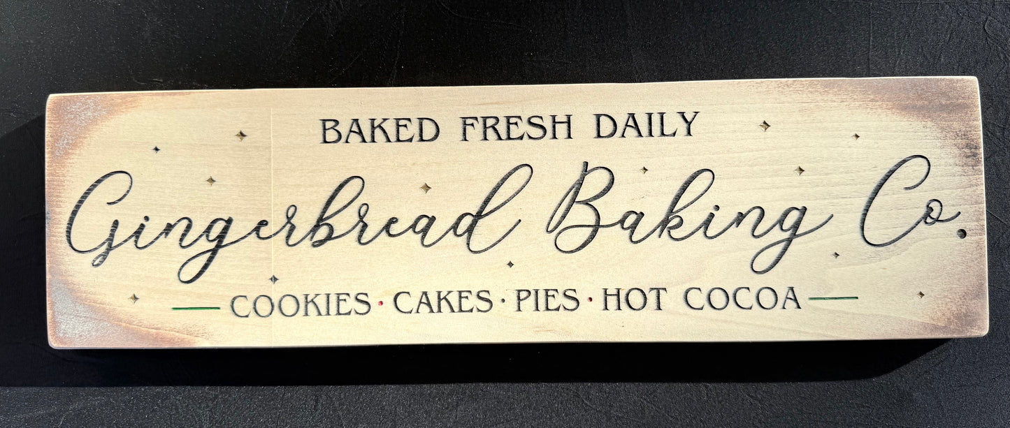 Small Laser Engraved Vintage Christmas Sign - Smokin' Somethin' Supply