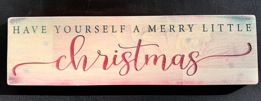Small Laser Engraved Vintage Christmas Sign - Smokin' Somethin' Supply