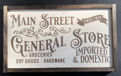 Laser Engraved Vintage Sign - Smokin' Somethin' Supply