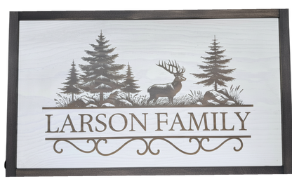 Family Name Laser Engraved Sign