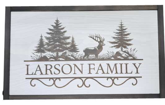Family Name Laser Engraved Sign