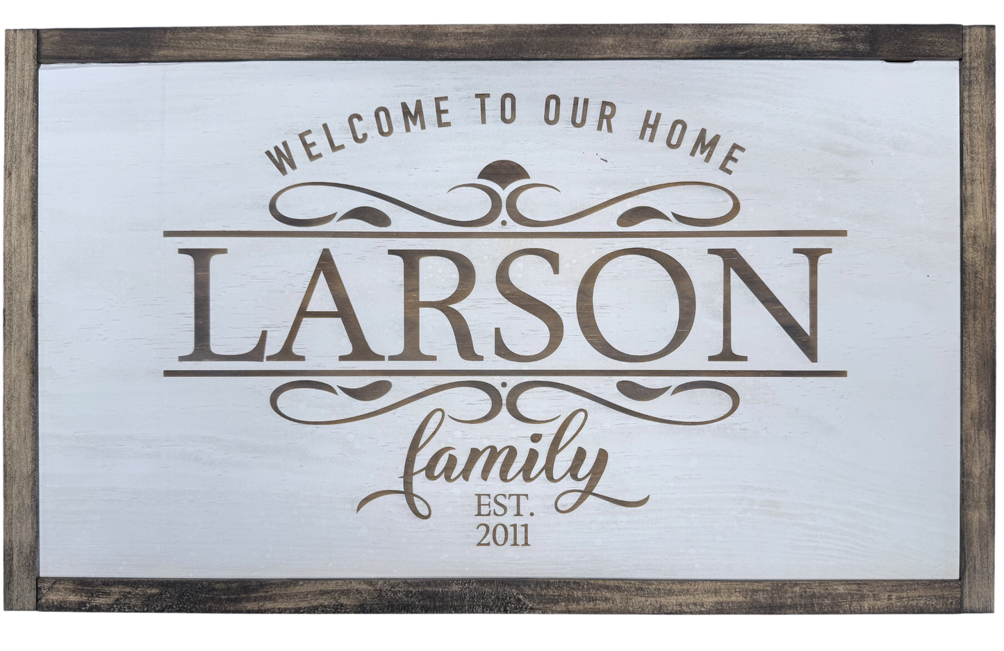 Family Name Laser Engraved Sign