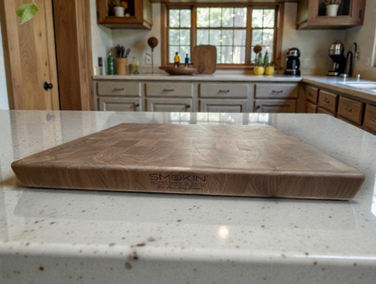 Walnut Checker Pattern End Grain Board - Smokin' Somethin' Supply