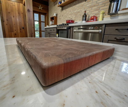 Walnut Checker Pattern End Grain Board - Smokin' Somethin' Supply