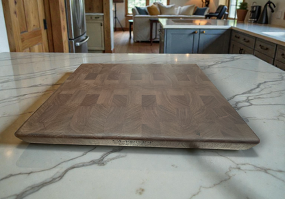 Walnut Checker Pattern End Grain Board - Smokin' Somethin' Supply