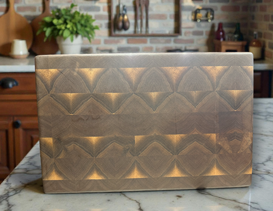 Walnut Pattern End Grain Board - Smokin' Somethin' Supply