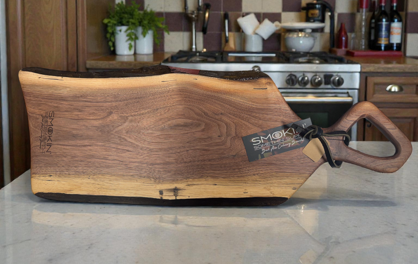 Walnut Live Edge Charcuterie Board (#2) - Smokin' Somethin' Supply