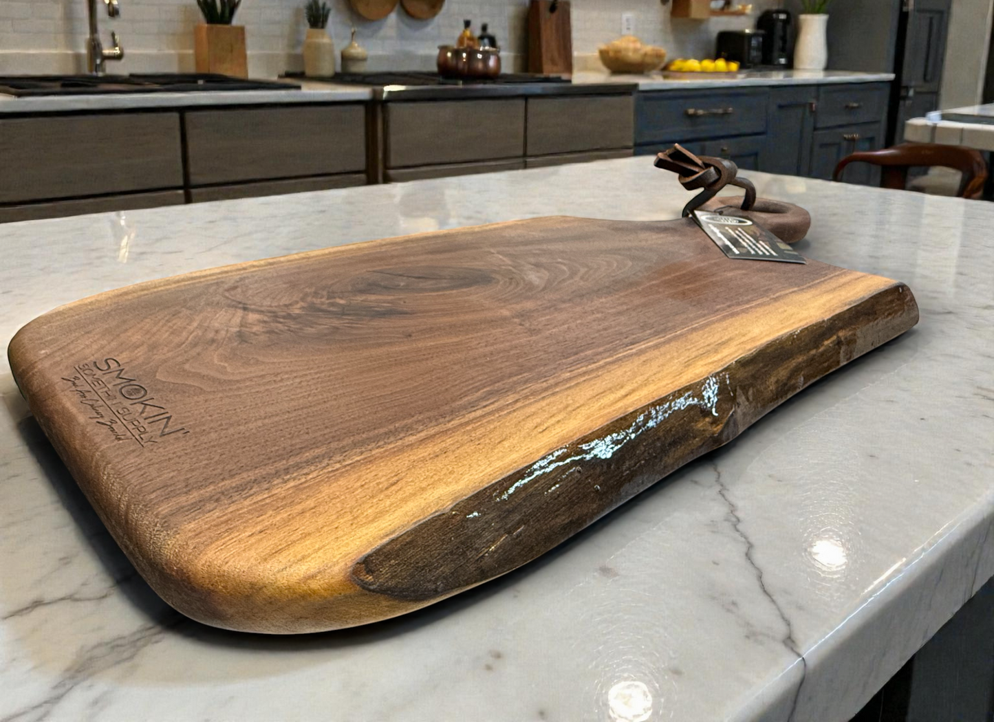 Walnut Live Edge Charcuterie Board (#1) - Smokin' Somethin' Supply