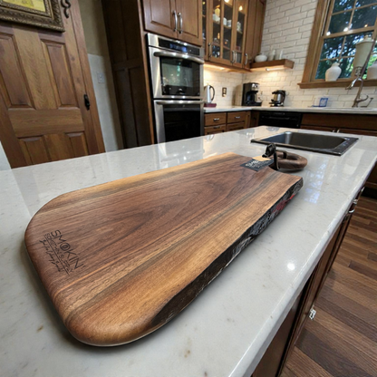 Walnut Live Edge Charcuterie Board (#3) - Smokin' Somethin' Supply