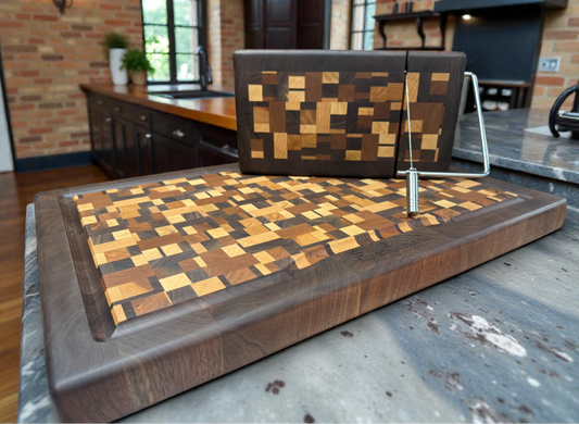 Kaos End Grain Block & Cheese Slicer