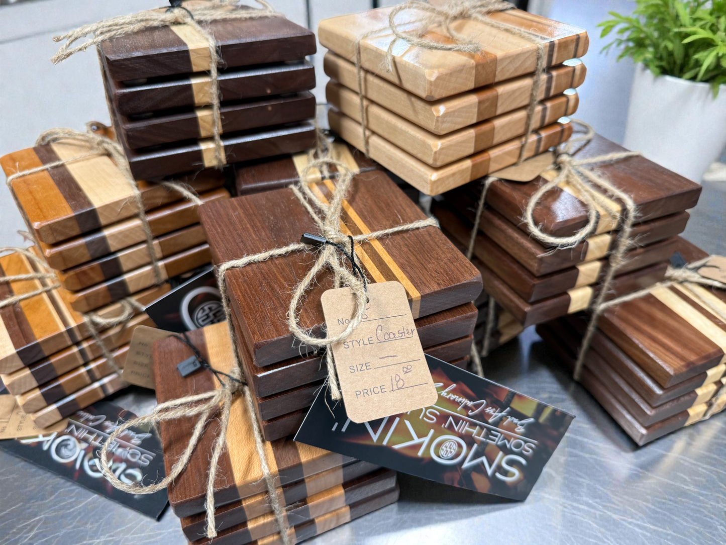 Mixed Hardwood Coasters (Set Of 4)