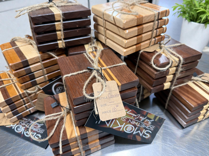 Mixed Hardwood Coasters (Set Of 4)