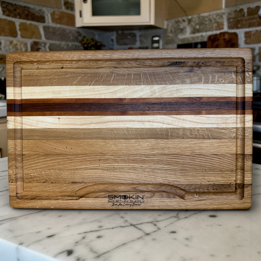 White Oak with Walnut, White Ash & Cherry Accents Board