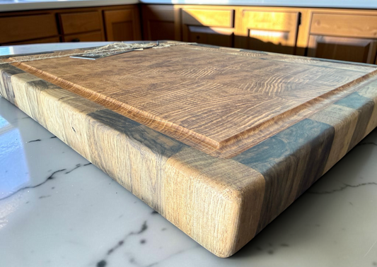 White Oak/ Black Limba Border End Grain Block
