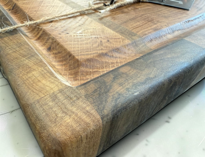 White Oak/ Black Limba Border End Grain Block