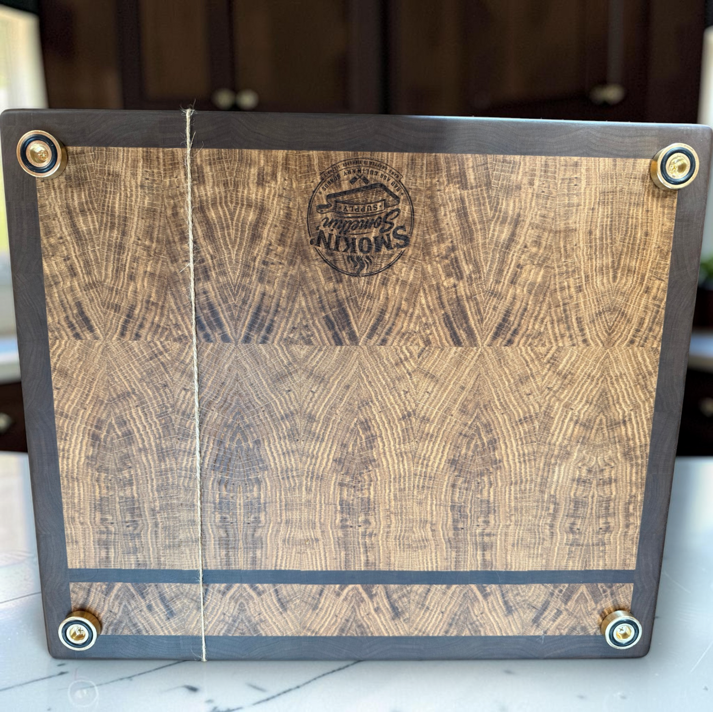 White Oak/ Walnut Border End Grain Block
