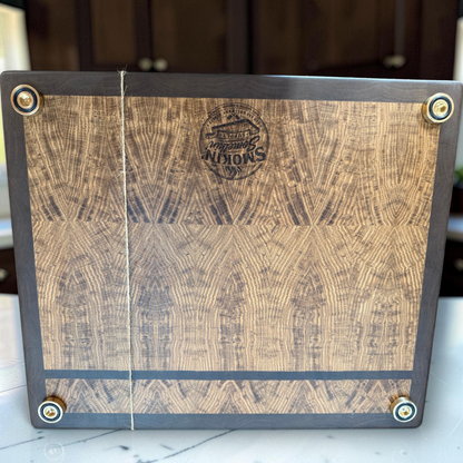 White Oak/ Walnut Border End Grain Block