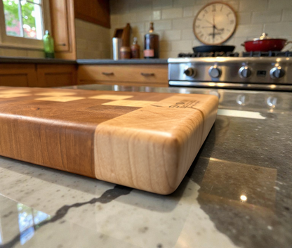 Cherry & Maple End Grain Kitchen Board - Smokin' Somethin' Supply