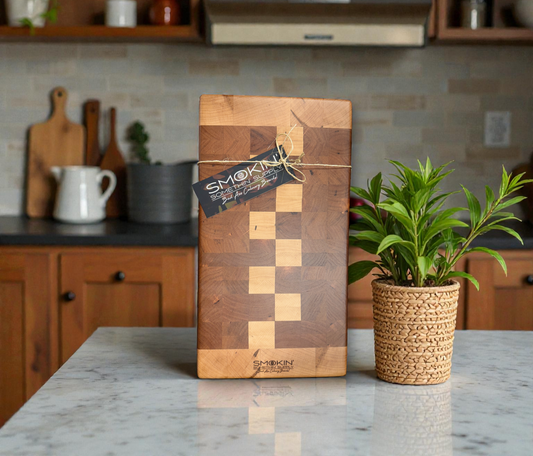 Cherry & Maple End Grain Kitchen Board - Smokin' Somethin' Supply