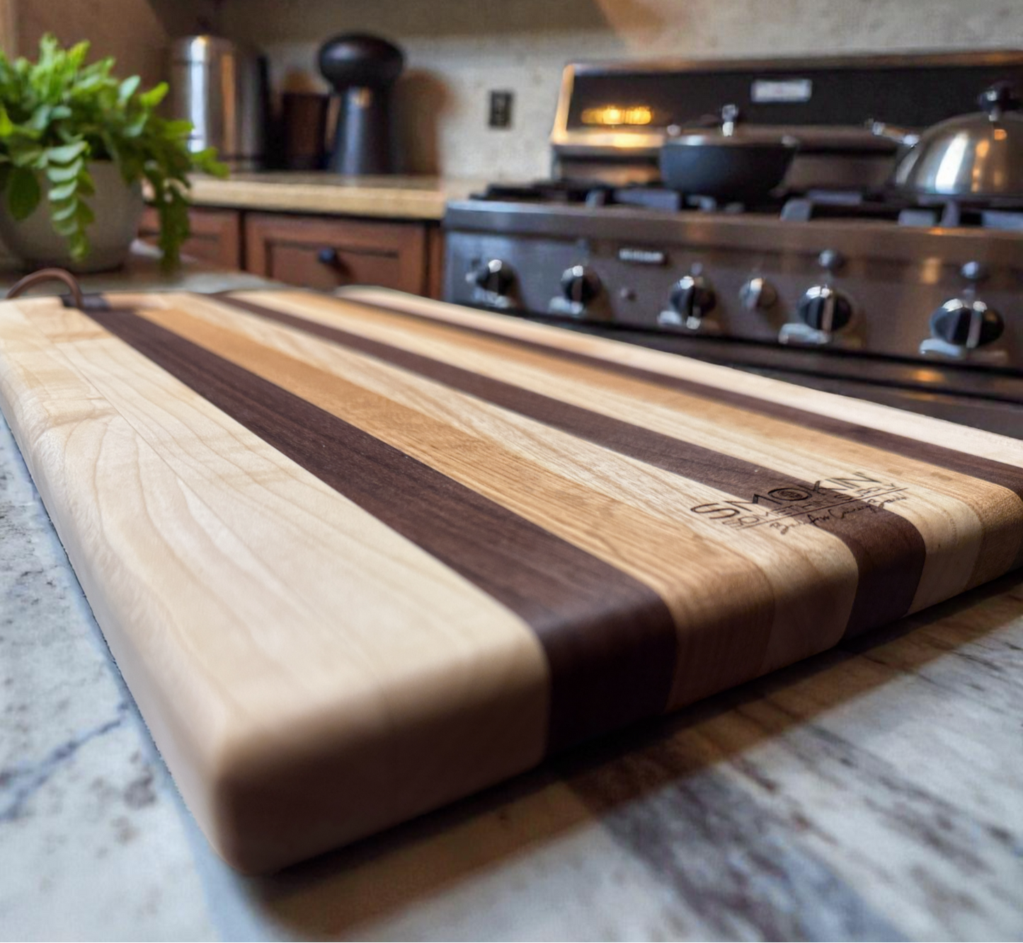 Mixed Hardwood Kitchen Edge Grain Cutting Board - Smokin' Somethin' Supply