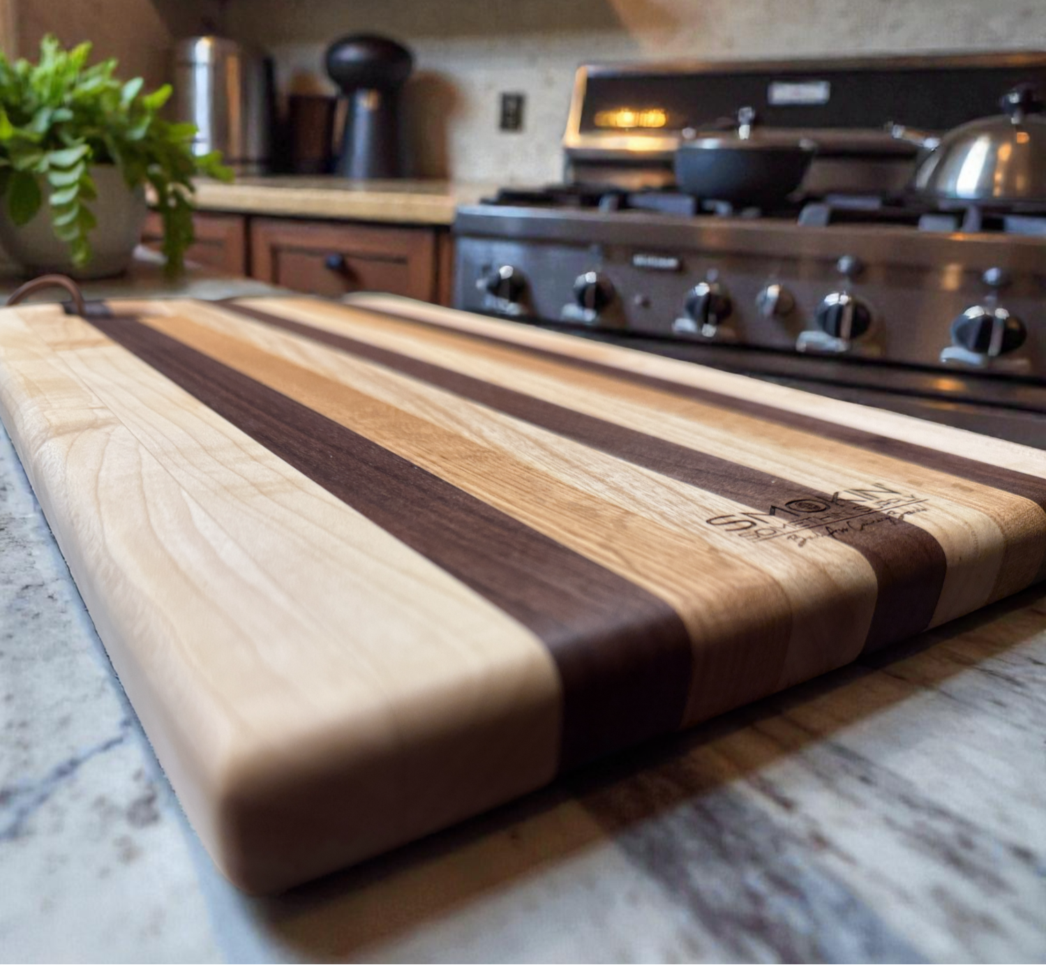 Mixed Hardwood Kitchen Edge Grain Cutting Board - Smokin' Somethin' Supply