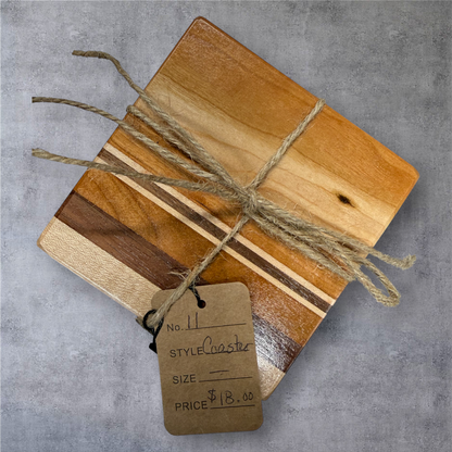 Mixed Hardwood Coasters (Set Of 4)