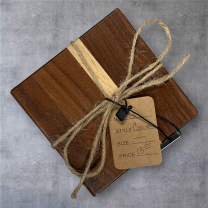 Mixed Hardwood Coasters (Set Of 4)